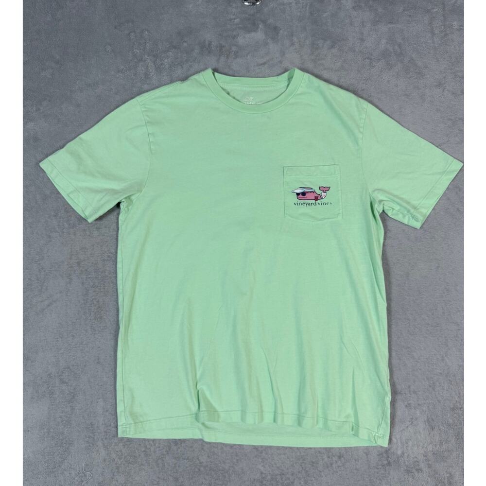 Vineyard Vines Men’s S Mint Green Pocket T-Shirt Whale Logo